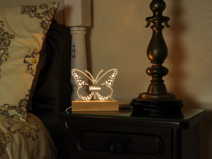 Night Light Personalized Butterfly Acrylic Light up Sign