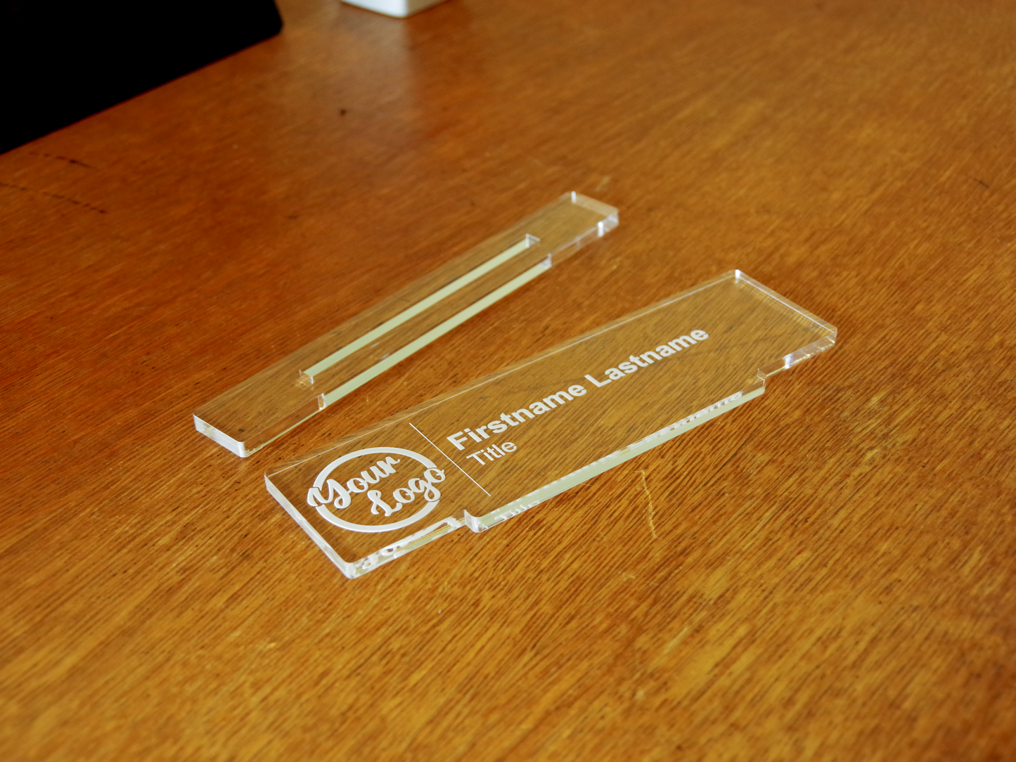 Desk Name Plate - Laser Engraved Acrylic