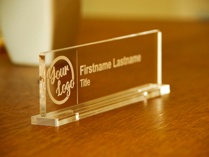 Desk Name Plate - Laser Engraved Acrylic