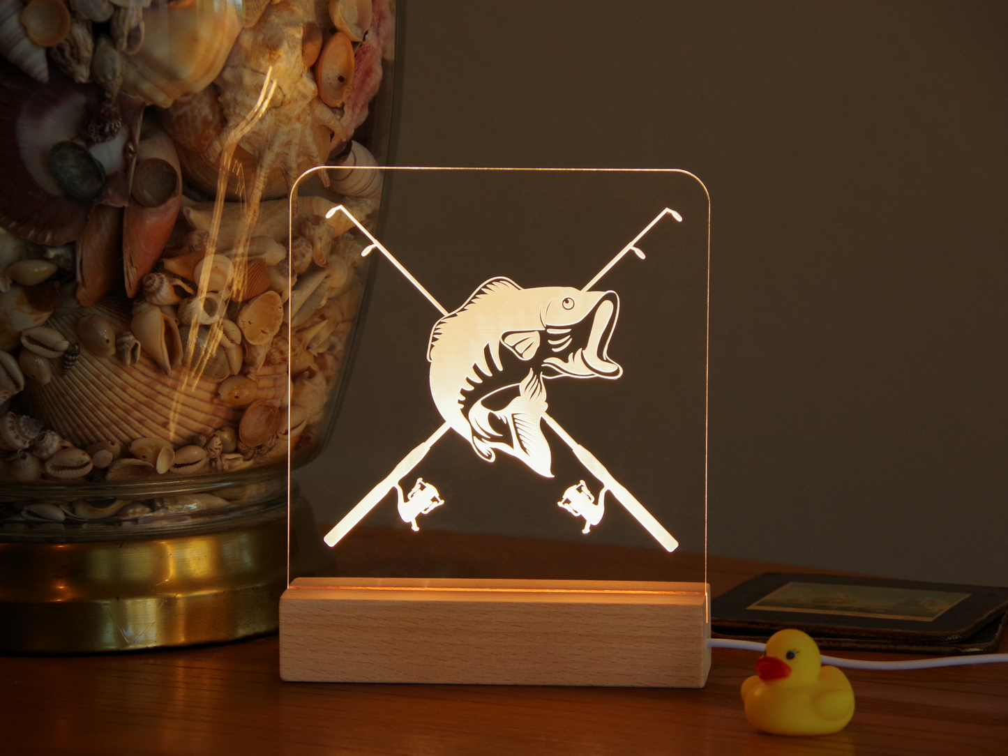 Fishing - Engraved Acrylic Light Up Sign