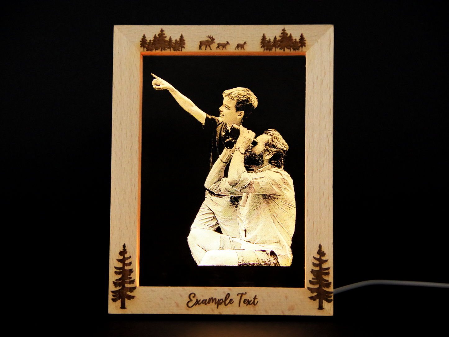 Personalized Photo Engraved Acrylic Light Up Frame