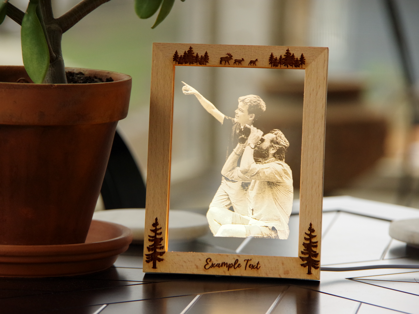 Personalized Photo Engraved Acrylic Light Up Frame