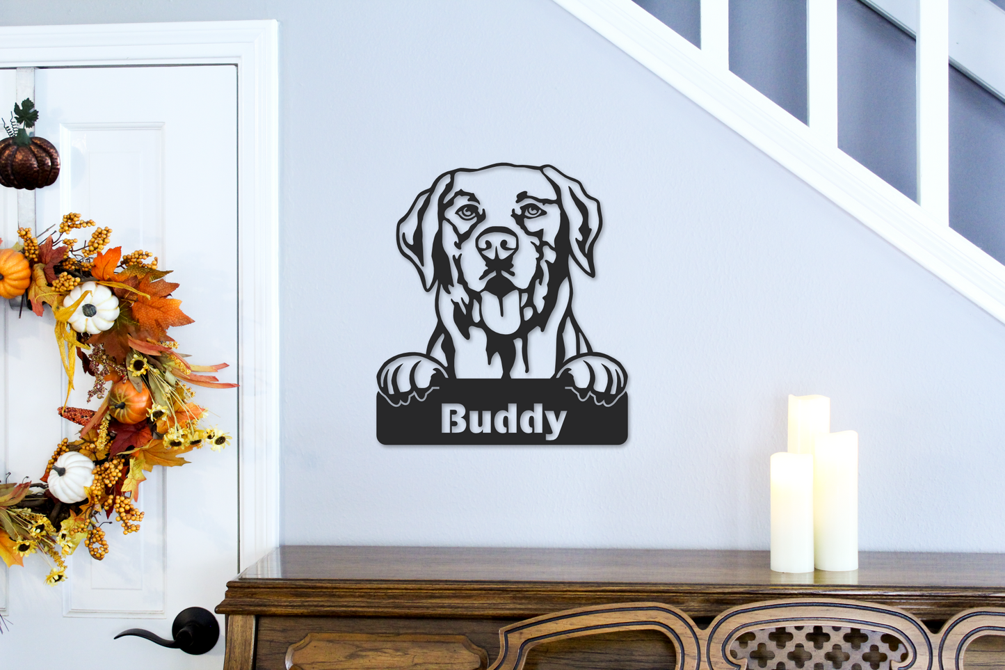 Personalized Dog Name Sign - Steel Sign