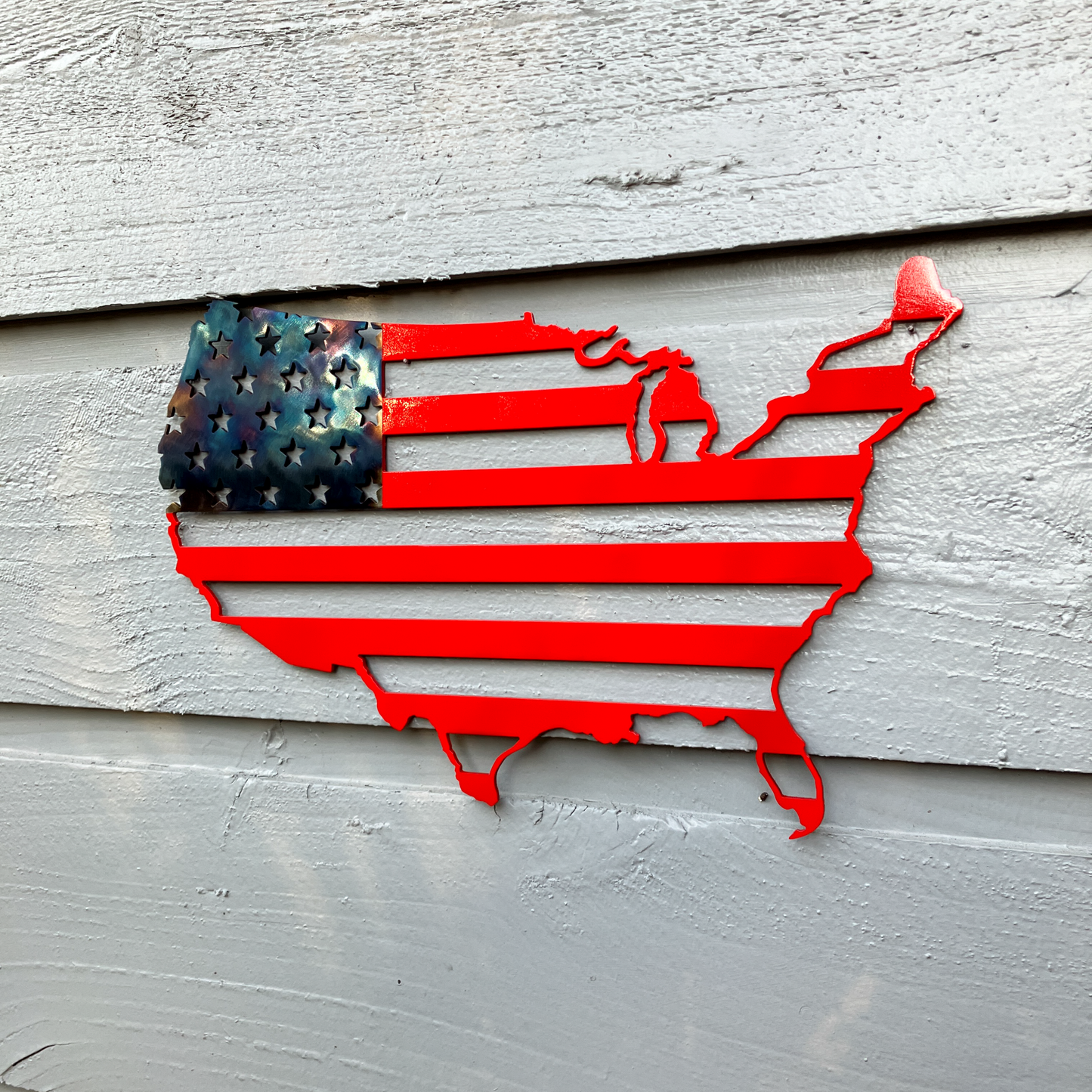 USA Outline Flag - Steel Sign