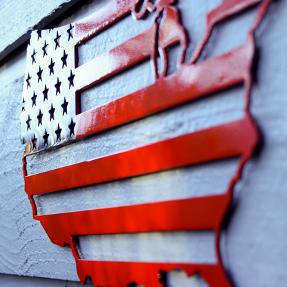 USA Outline Flag - Steel Sign