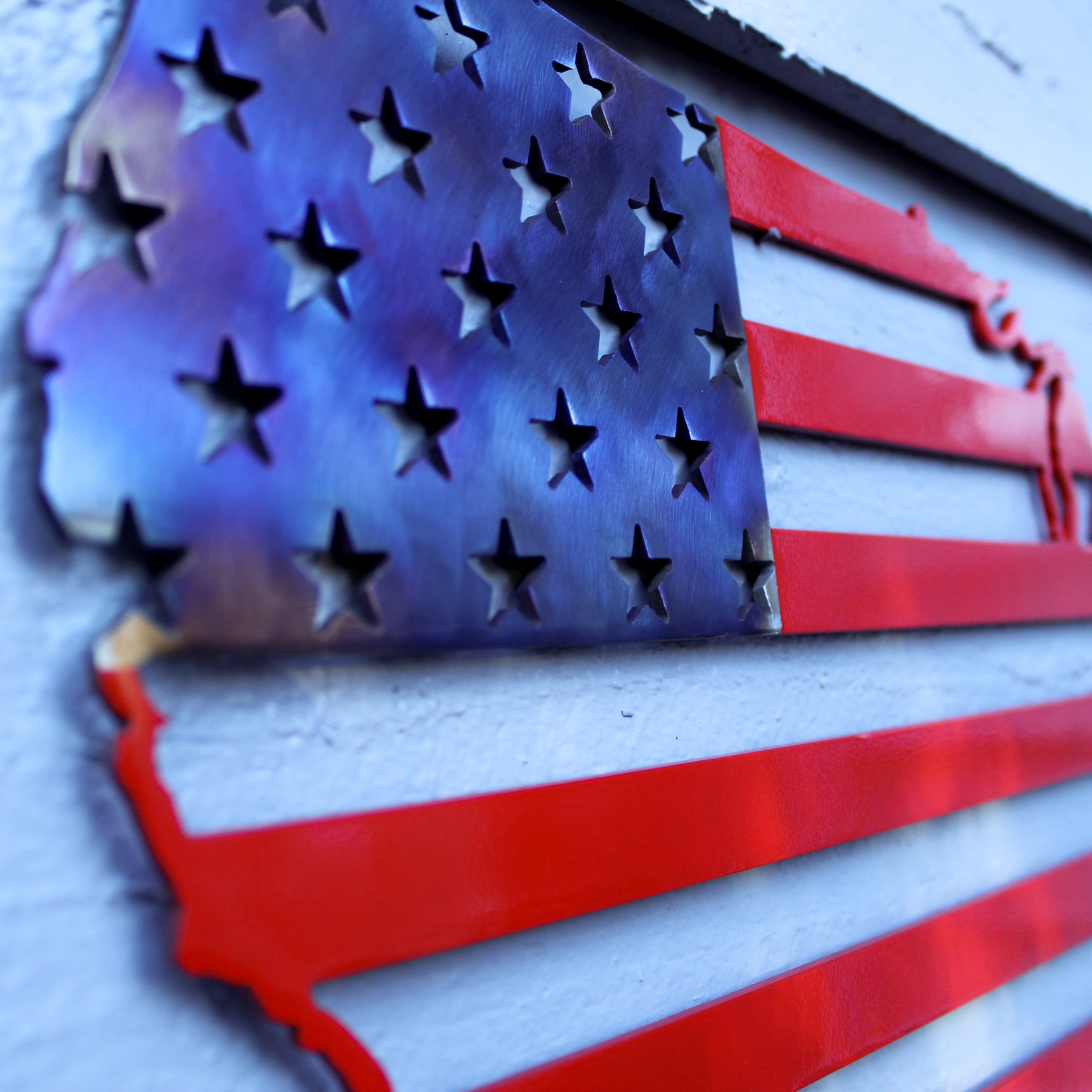 USA Outline Flag - Steel Sign