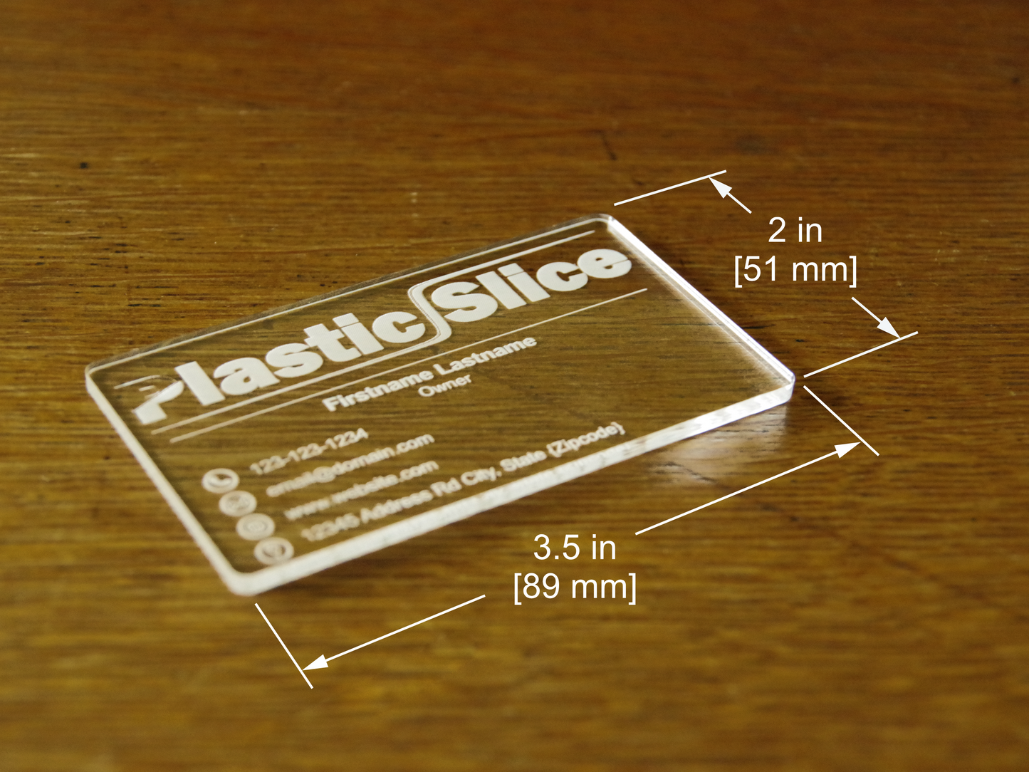 Business Cards - Laser Engraved Acrylic