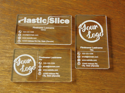 Business Cards - Laser Engraved Acrylic